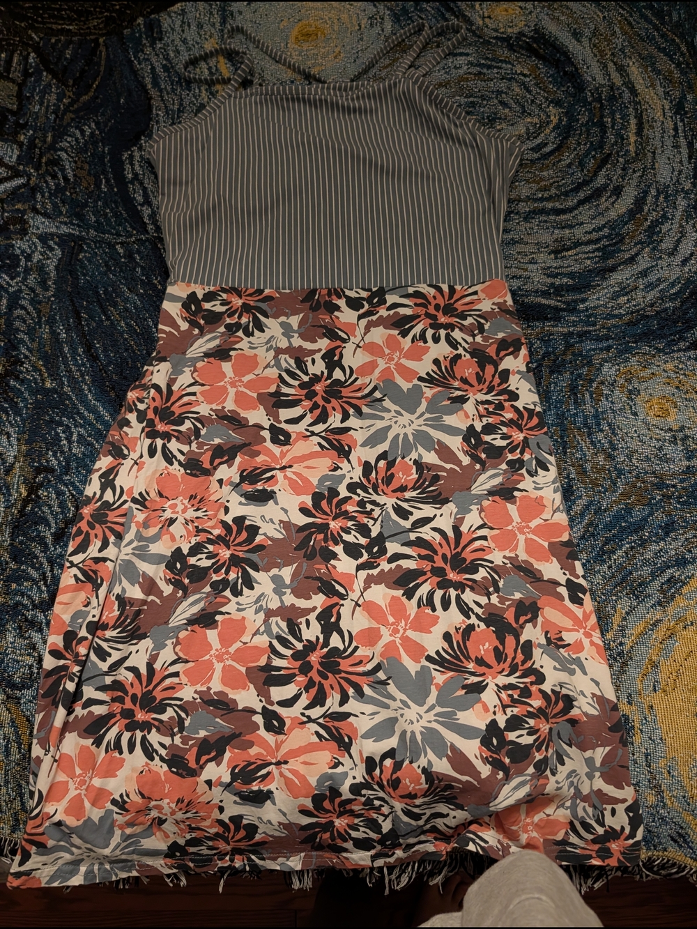 Pact Floral And Striped Dress